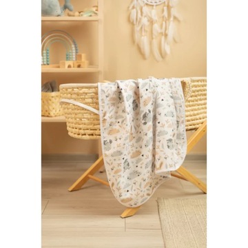 МУСЛИНОВОЕ ОДЕЯЛО ПОЛАНА / БЕЛОЕ 80x100см