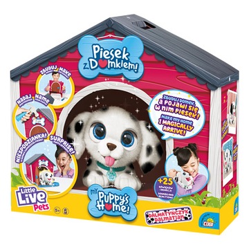Little Live Pets Interaktywny Piesek z Domkiem Dalmatyńczyk