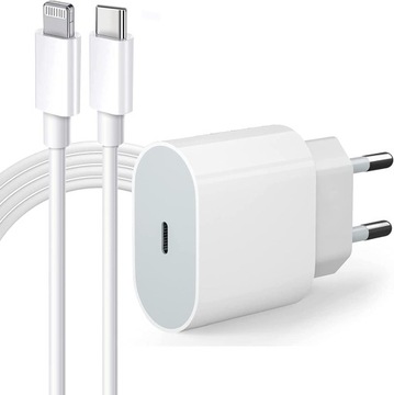 Ymdei Szybka ładowarka do iPhone'a, 20 W, wtyczka do ładowania USB C, 1 m