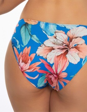 Dół bikini falbanka kwiaty majtki figi w literę V niebieskie Bae Esotiq S