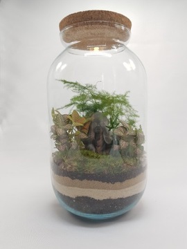 Лес в банке, лес в стекле + ФИГУРКА БУДДА, ХИТ своими руками