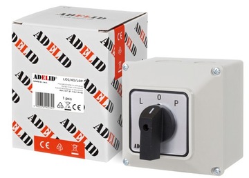 КУЛАЧКОВЫЙ ПЕРЕКЛЮЧАТЕЛЬ 40А ЛЕВЫЙ ПРАВЫЙ В КОРПУСЕ IP65