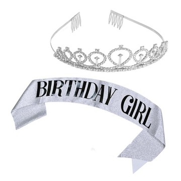 Тиара со стразами, повязка на голову, товары для вечеринок, блестящие аксессуары, серебро