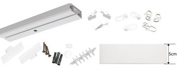 Одинарный потолочный рельс из ПВХ с крышкой, потолочный карниз с крышкой 160