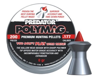 Śrut diabolo przebijający POLYMAG 4,5mm OSTRY .177 do wiatrowki ostry