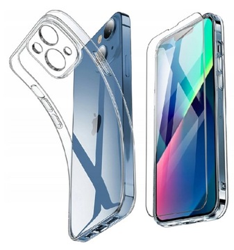 ETUI CASE DO IPHON 13 |14 BEZBARWNE PRZEZROCZYSTE + SZKŁO 9H GRATIS
