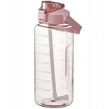 BUTELKA BIDON 2L 2000ML Z PRZYPOMNIENIEM ZE SŁOMKĄ