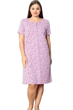 НОЧНАЯ РУБАШКА БОЛЬШОГО РАЗМЕРА С КОРОТКИМ РУКАВОМ/4 ПУГОВИЦАМИ