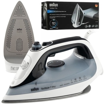 Żelazko parowe Braun SI7149WB TexStyle 7 Pro 2900W FreeGlide 3D Self-Clean