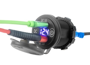 Сильная розетка 2XUSB CHARGING с дисплеем