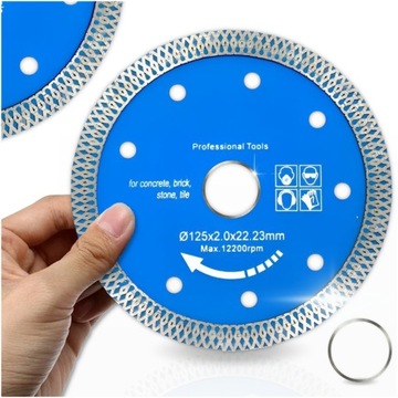 TARCZA 125mm PIŁA DO CIĘCIA PŁYTEK GLAZURY