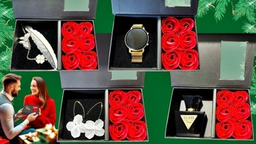 ДЕКОРАТИВНАЯ ПОДАРОЧНАЯ КОРОБКА ЧЕРНАЯ ЦВЕТОЧНАЯ КОРОБКА БУКЕТ МЫЛЬНЫХ РОЗ ПОДАРОК ​​=