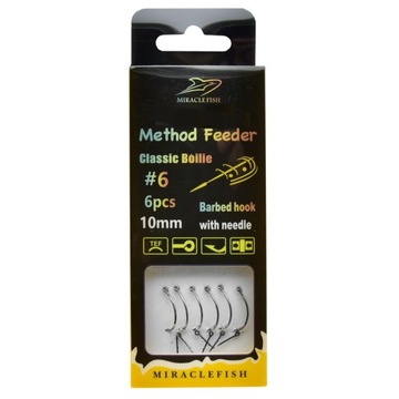 Крючки Method Feeder на поводке с иглой 6-го размера.