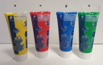 FARBY DO MALOWANIA PALCAMI 4x100ml NORIS JUNIOR