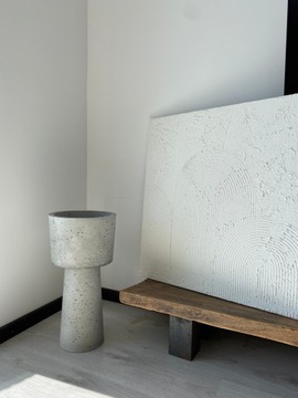 ЦВЕТОЧНЫЙ ЦВЕТОК БЕТОННЫЙ, круглый, высота 55