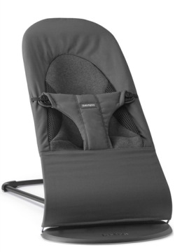 BabyBjorn Шезлонг Balance Soft Woven/Jersey Tri Fabric Темно-сірий
