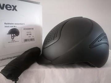 Uvex Reithelm Exxential II Черный токе для верховой езды M/L 57-59см