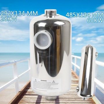 28KW Wymiennik Ciepła Basenu Podgrzewacz Basenu 292 x 134 mm
