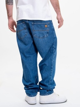 SZEROKIE Spodnie Jeansowe MĘSKIE BAGGY DENIM NIEBIESKIE Jigga Wear Icon 4XL