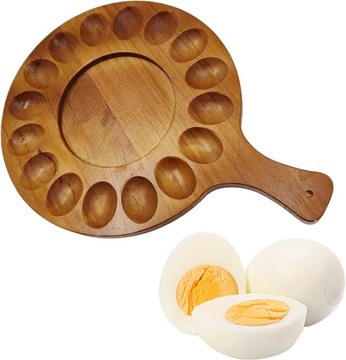 Поднос для яиц с пряностями, Контейнер для яиц с пряностями, круглый деревянный поднос