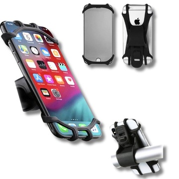 UCHWYT ROWEROWY NA TELEFON MOTOCYKL ROWER GSM GPS ELASTYCZNY GUMOWY SILIKON
