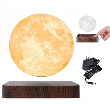LEWITUJĄCA LAMPA KSIĘŻYCOWA 3D LAMPKA NOCNA 3 KOLORY NA DOMU