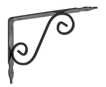 OZDOBNY WSPORNIK POD PÓŁKĘ METALOWY LOFT CZARNY KUTY DO PÓŁKI 19x14 CM