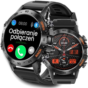 SMARTWATCH ZEGAREK MĘSKI MENU PL ROZMOWY SMART WATCH WODOODPORNY + GRATIS