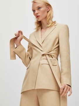 MASSIMO DUTTI marynarka wiązana LEN 42/149 euro