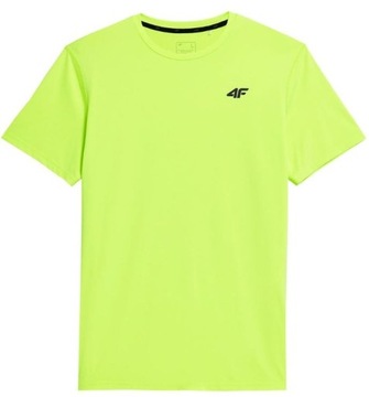 Męska koszulka sportowa 4F M259 zielony neon XL