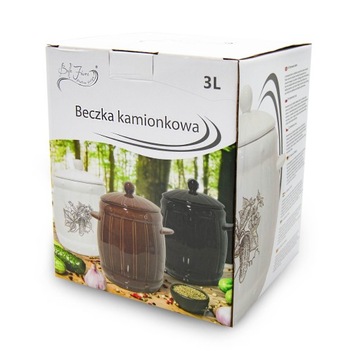 Beczka KAMIONKOWA 3L kamionka HERMETYCZNA do kiszenia ogórków kapusty słój