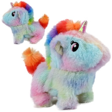 JEDNOROŻEC UNICORN INTERAKTYWNY CHODZĄCY TĘCZOWY DLA DZIECI KONIK zabawka