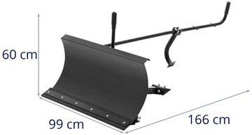 Pług spych śnieżny do taczki spalinowej HT-MD-500 99 x 166 x 60 cm