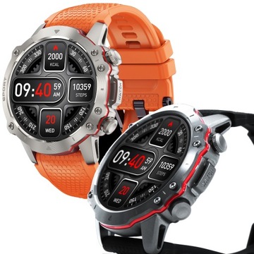 Zegarek smartwatch Kiano Sport męski rozmowy menu PL 2 paski w zestawie