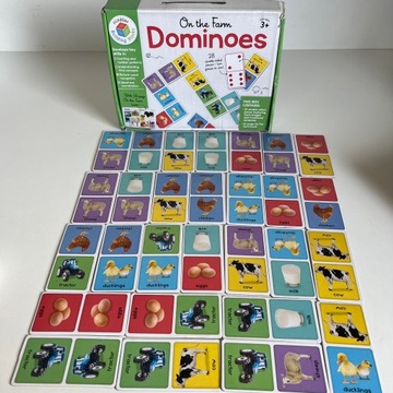 Gra angielska ONE THE FARM DOMINOES 28 el kompletna HINKLER