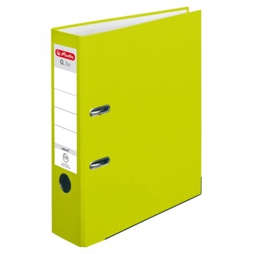 Segregator Herlitz Q.file 8 cm Limonkowy