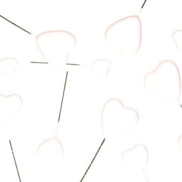 Сердечки микс сердечки БЕЛЫЕ пики - МИКС 2, 2,5, 3, 4см