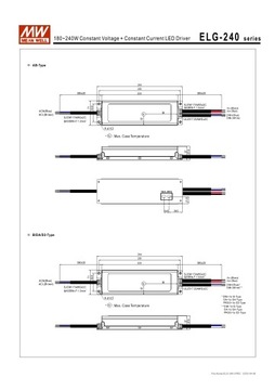 Блок питания Mean Well LED 24В 240Вт ELG-240-24 A 3Y