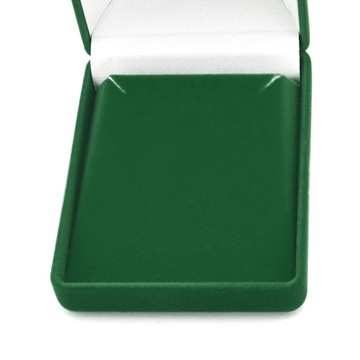 Zielone pudełko do medali etui na kolczyki odznaki