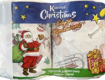RĘCZNIK KUCHENNY PAPIEROWY MIKOŁAJ CHRISTMAS 2 SZTUKI Edycja limitowana