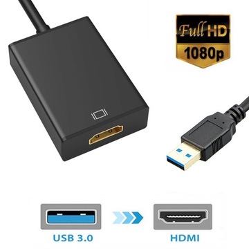 Адаптер USB 3 — HDMI 1080P Full HD