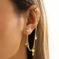 Hollow Gold Color Heart Shiny Dangle Earrings Mini