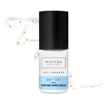 TOP NO WIPE HYBRYDOWY EASY-FIZZY Gold z drobiną Mistero Milano 7ml 1410/7