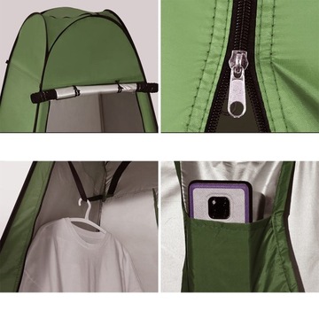 ВЫдвижная палатка, раздевалка для кемпинга с душем, 50х150х190 см