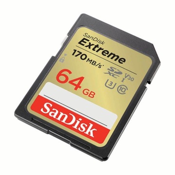 Карта памяти SANDISK Extreme SDXC 64 ГБ