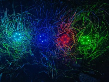 8 солнечных садовых фонарей для балкона, светодиоды RGB, красочные и красивые