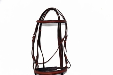 УЗДЕЦА + ПРОФИЛИРОВАННЫЕ ПОВОДА, РАЗМЕР ПОНИ/ШЕТТИ, КОРИЧНЕВЫЕ