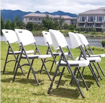 Стул складной садовый белый садовый в сад для приусадебного участка