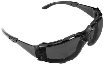 ОЧКИ ЗАЩИТНЫЕ РАБОЧИЕ С ПЕННОЙ ВСТАВКОЙ, ТОНИРОВАННЫЕ, ТЕМНЫЕ, ДЛЯ РАБОТЫ