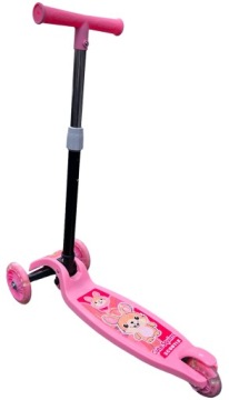 ТРЕХКОЛЕСНЫЙ ДЕТСКИЙ САМОКАТ, BALANCE LED, СВЕТЯЩИЕСЯ КОЛЕСА, 35 КГ, РОЗОВЫЙ 2+